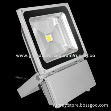 80W LED Floodlight, AC 85-265V or DC 12-24V, 110lm/W, IP65, Aluminum Housing, Lifespan>0.95, CENew